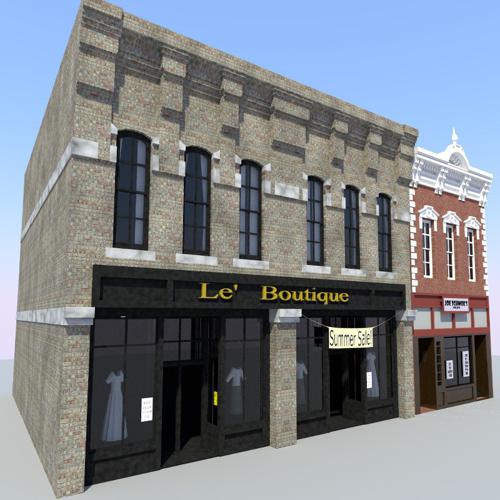 Old Town Store Front Buildings preview image